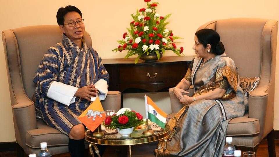 Sushma-Swaraj-meets-Bhutanese-foreign-minister-सुषमा स्वराज
