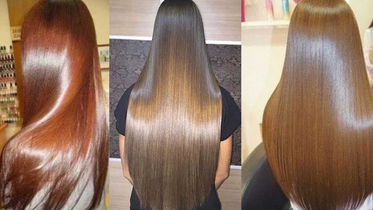 shiny straight hair naturally