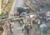 पुणे मेट्रोच्या क्रेन दुर्घटनेत बसमधील प्रवासी थोडक्यात बचावले : पहा विडिओ | metro crane collapse in pimpari