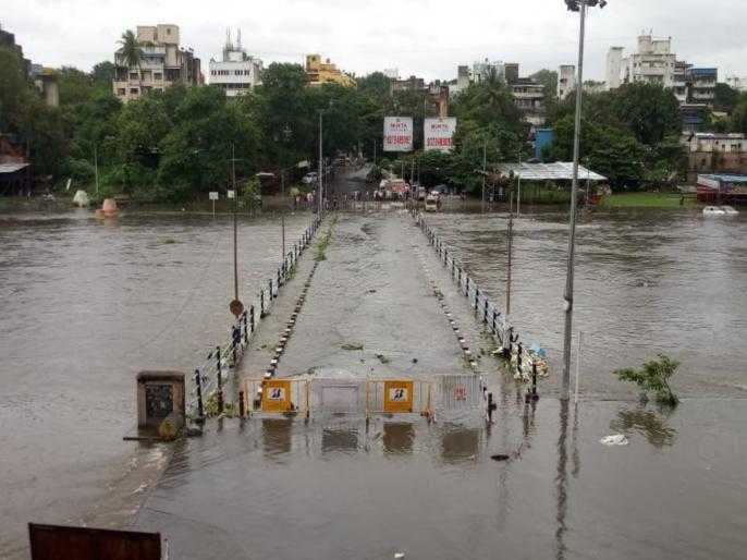 भिडेपूल | Bhidepool under water in Pune; Khadakwas paid 100 percent