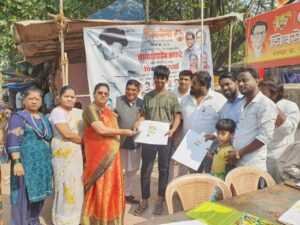 Felicitation of children for participating in drawing competition
